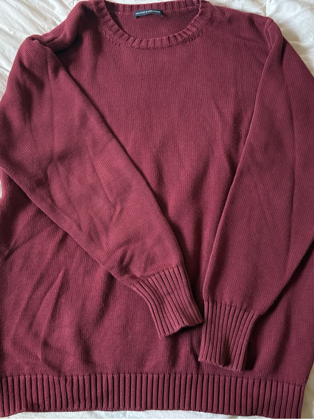 Brandy Melville Oversized Burgundy Sweater